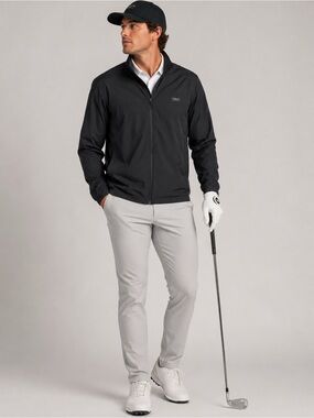 Travis Mathew Wanderlust Men's Black Lightweight Full-Zip Jacket